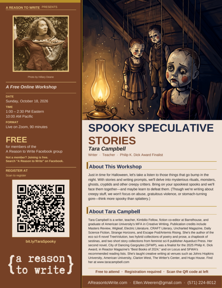 Spooky Speculative Stories workshop with author Tara Campbell
